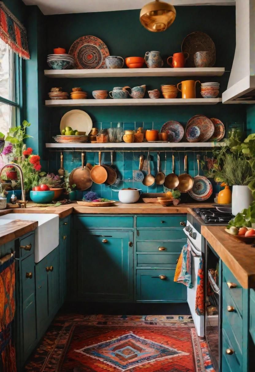 35. Boho Chic Kitchen Style-0