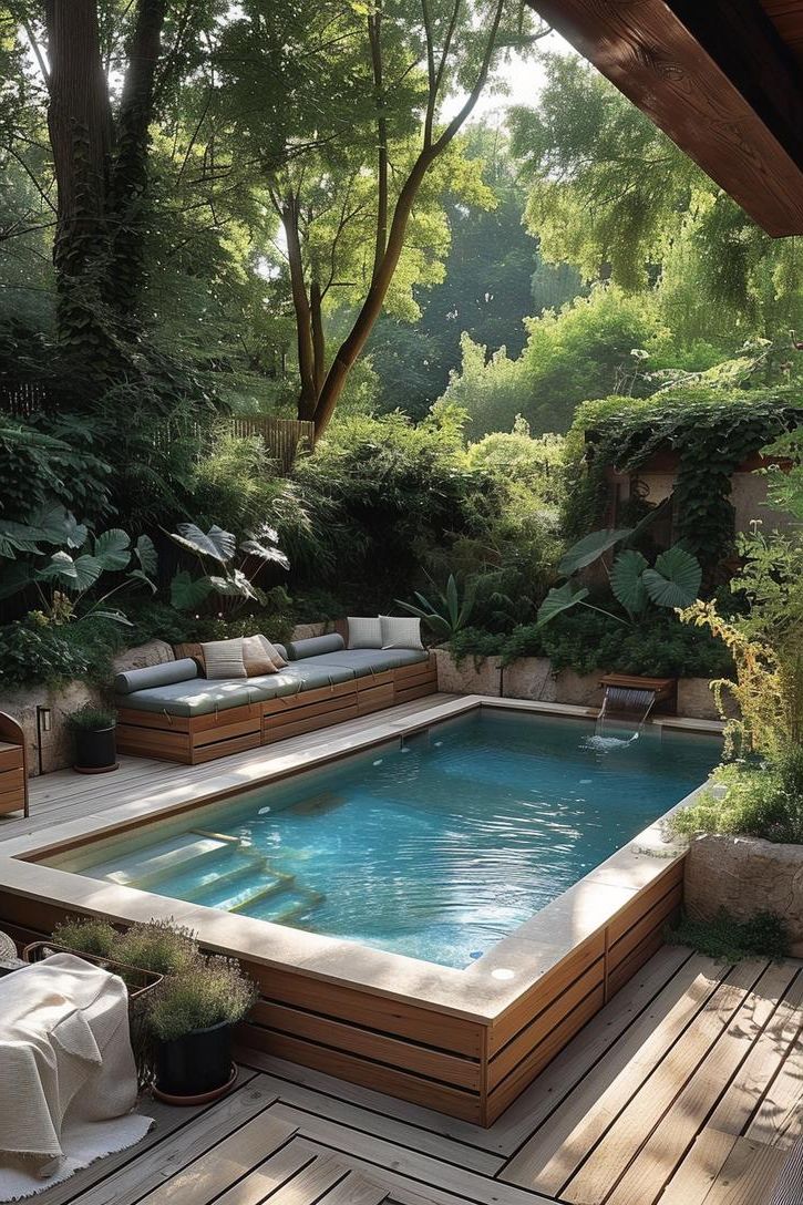 21 Stunning Small Pool Design Ideas For Tiny Backyards 43 16. Scandinavian Spa Pool Oasis-0