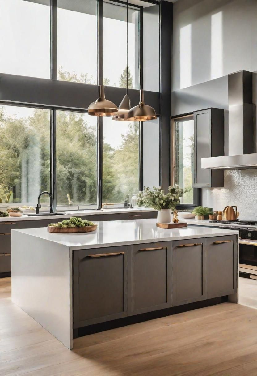 39 Cutting-Edge Modern Kitchen Design Ideas: Contemporary Style 11 8. Seamless Kitchen-Living Space Integration-1