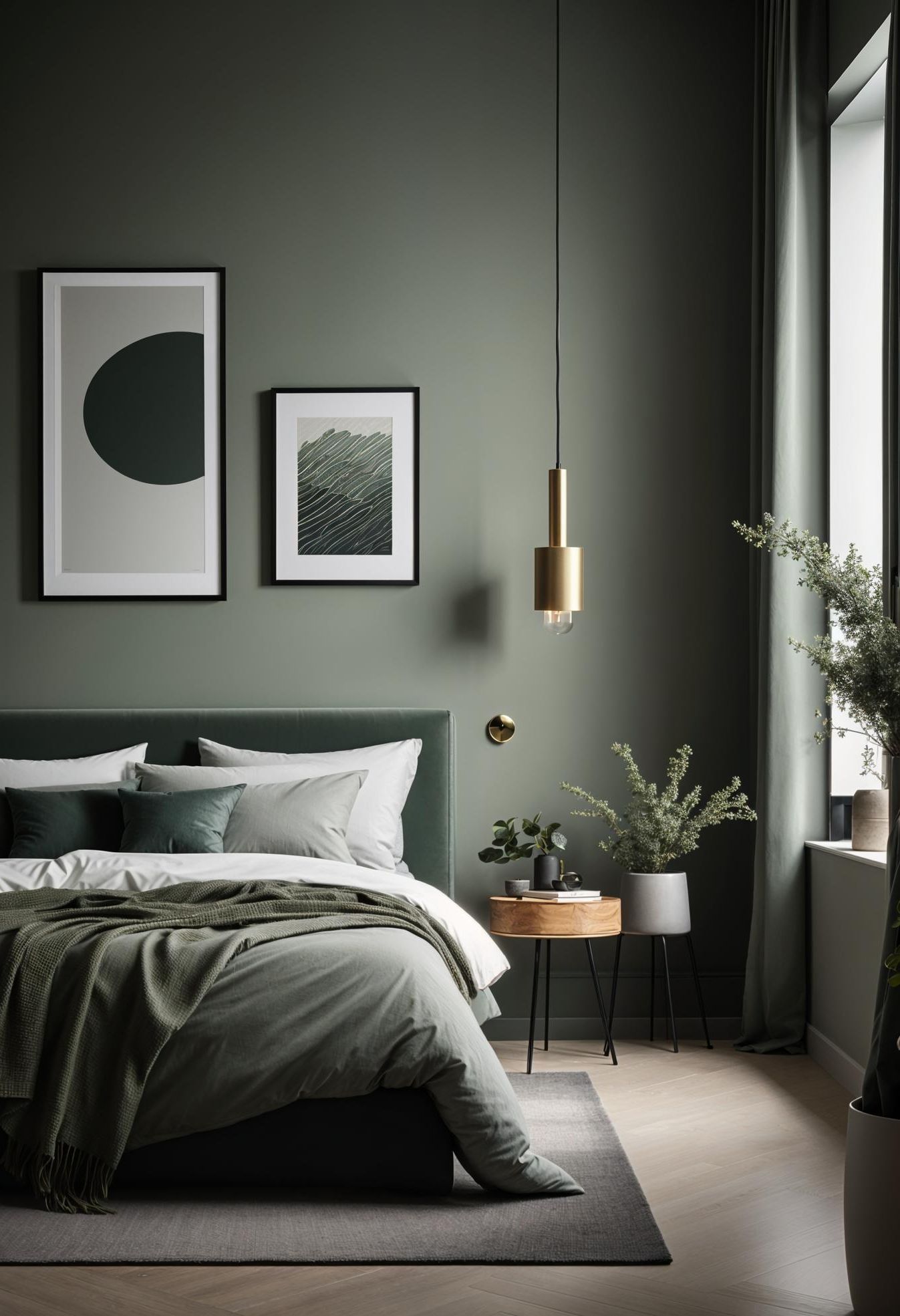 1. Green-Grey Bedroom Wall Textures-0