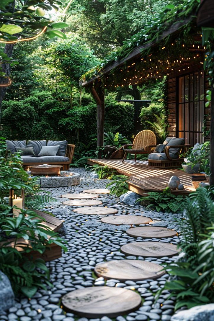 19 Unique Concrete Patio Ideas You Must See (New) 18 7. Nature-Inspired Patio Design-1