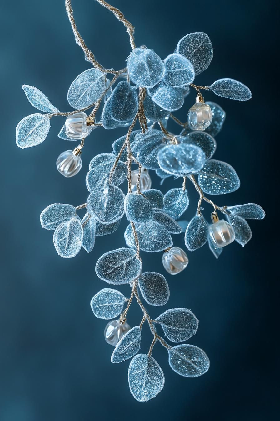 21 Gorgeous Blue Christmas Decor Ideas You Must See 48 20. Shimmering Blue Mistletoe Delights-2
