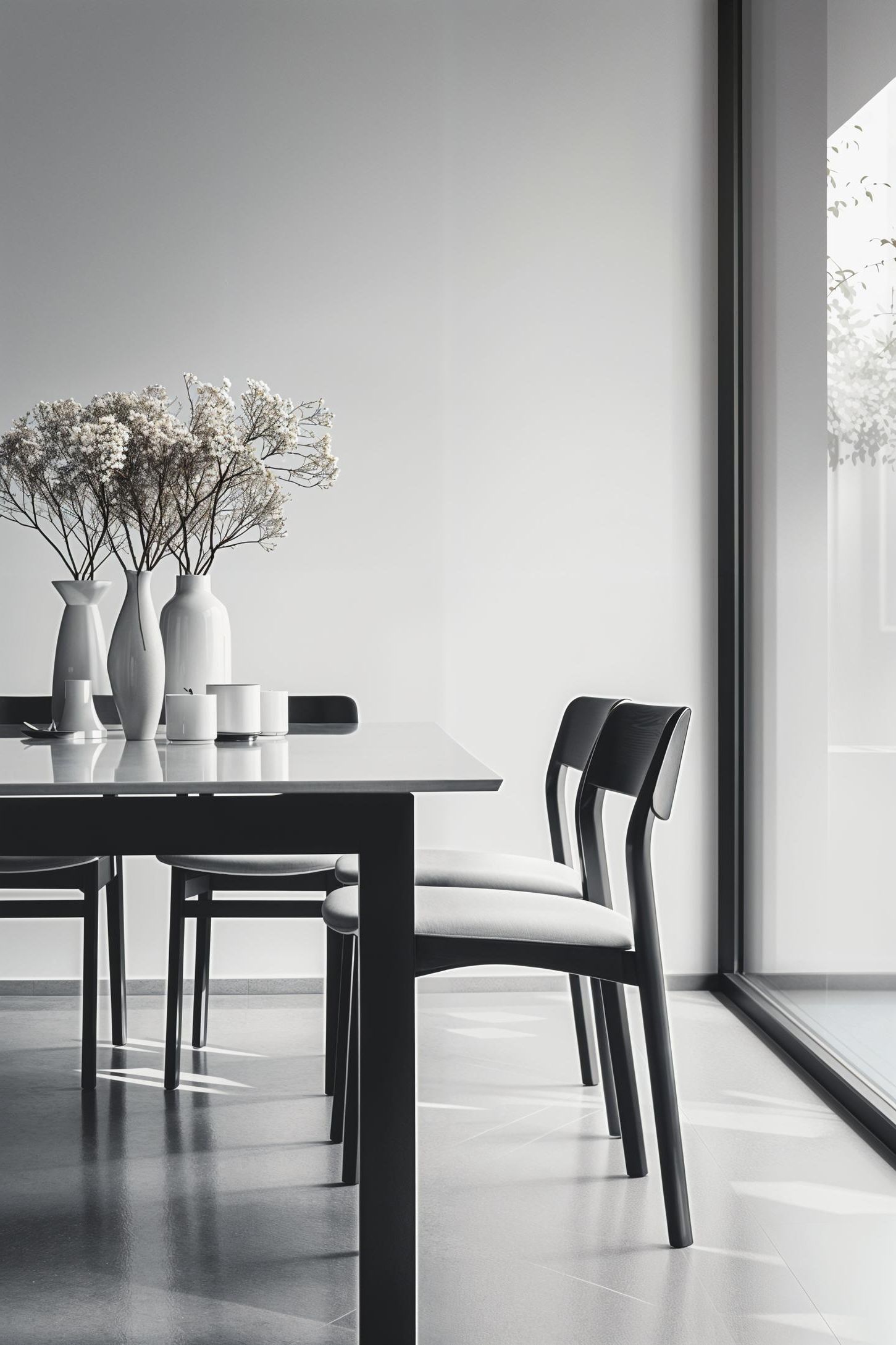 2. Sleek Minimalist Dining Room Décor-0