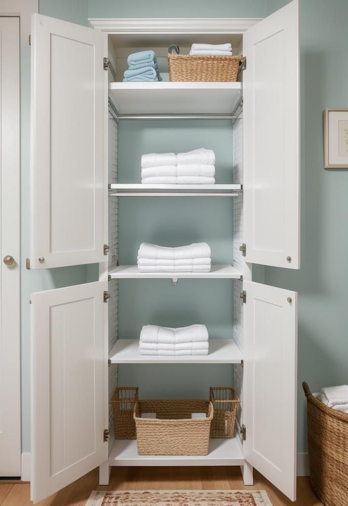20 Innovative Laundry Room Cabinet Ideas: Stylish Storage Solutions 8 3. Ironing Board Drawer Cabinet-2