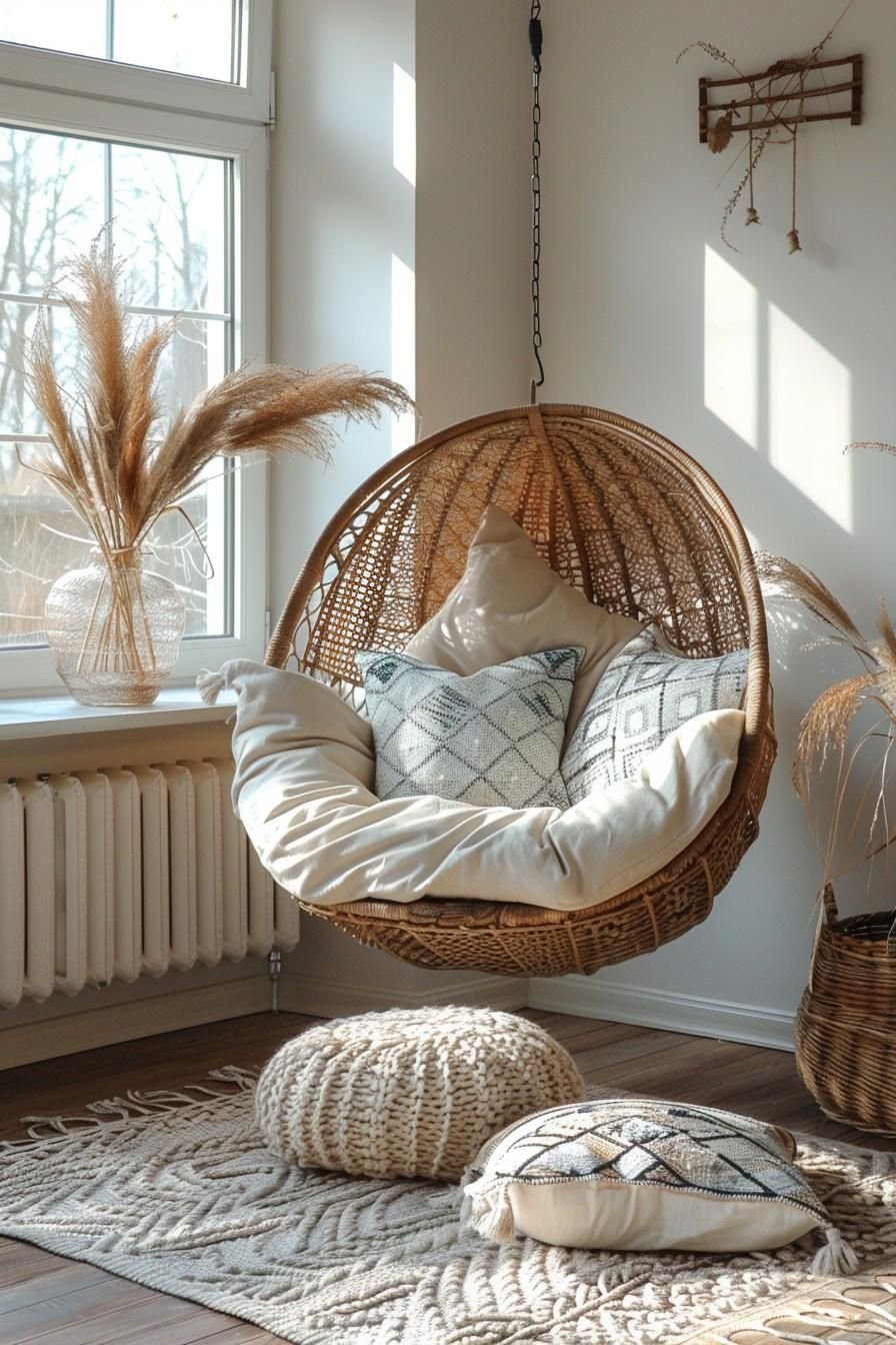 4. Stylish Boho Hanging Chair Ideas-1