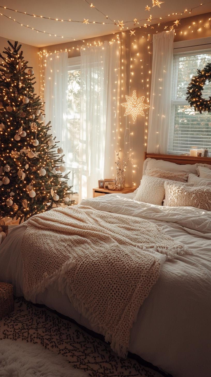 21 Magical Christmas Decor Inspiration for a Cozy Home 20 8. Festive Bedroom Decor Ideas-1