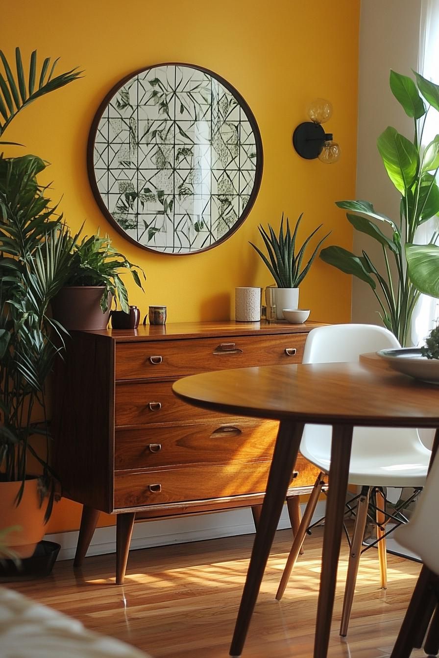 23 Stunning Mid-Century Modern Dining Tables You’ll Adore 34 13. Stylish Dining Area Wall Decor-1