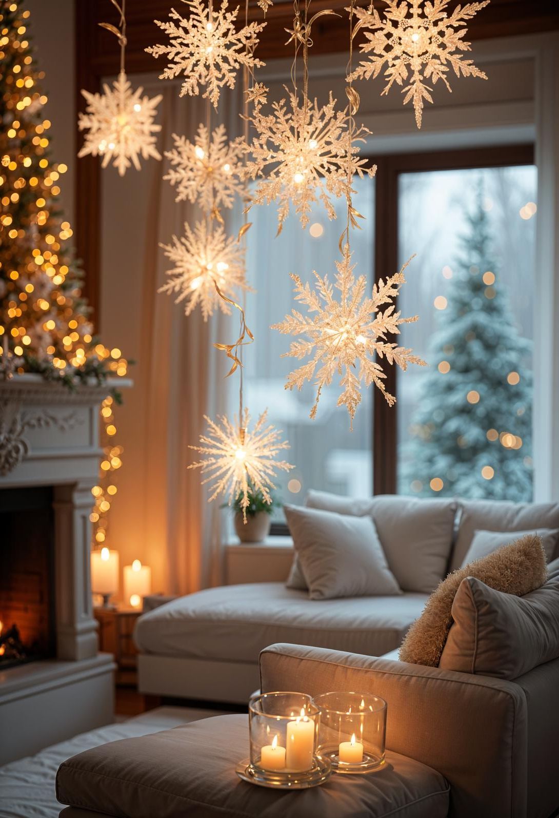 13. Festive Snowflake Ceiling Décor-1