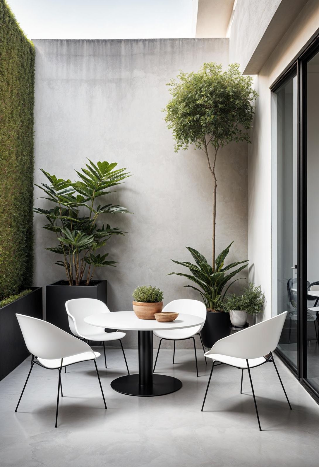 19 Unique Concrete Patio Ideas You Must See (New) 26 11. Sleek Minimalist Concrete Patio Ideas-0