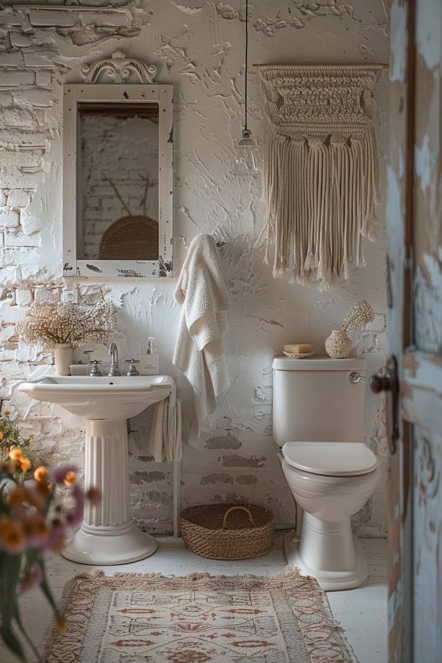 4. Textural Fiber Art for Bathrooms-0