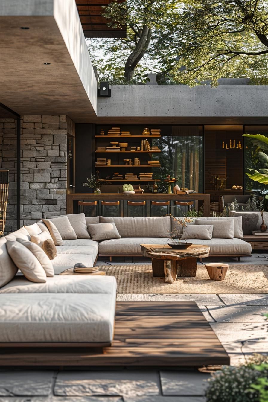 19 Trendy Patio Furniture Ideas for Chic Outdoor Spaces 19 11. Versatile Outdoor Sectionals with Reclining Backrests-0