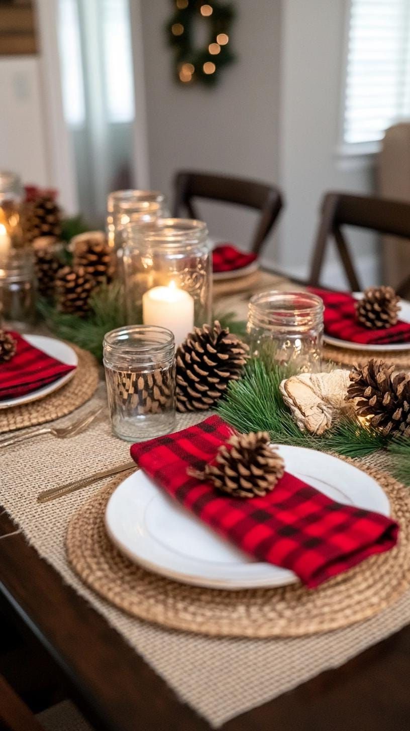 15 Unique Winter Tablescapes To Transform Your Dining Room 11 3. Cozy Winter Tablescapes: Rustic Elegance-2