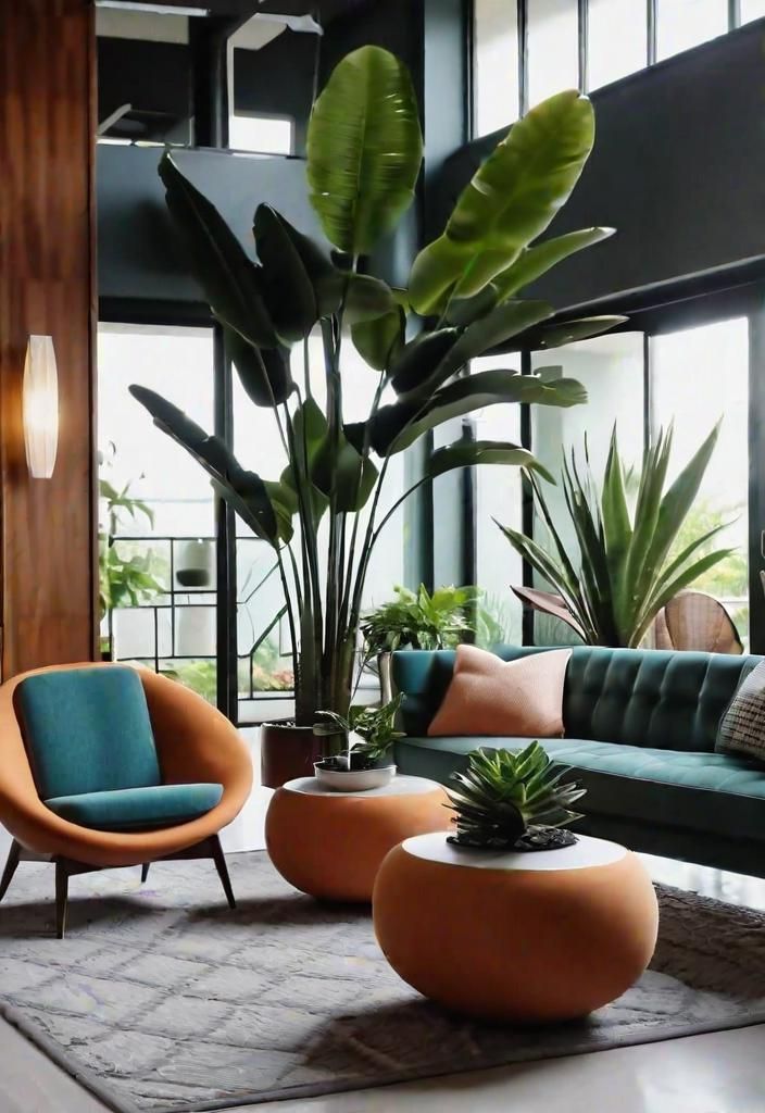 27 Beautiful Mid Century Modern Living Rooms 21 16. Modern Planters for Indoor Plants-1