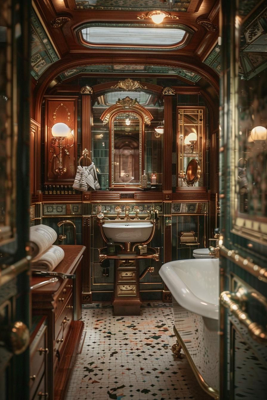 23 Dream Bathrooms to Inspire Your Creative Genius 39 21. Vintage Train Carriage Bathroom Design-2