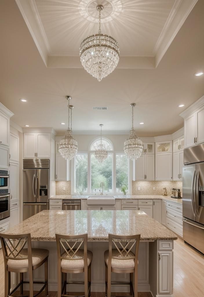 25. Luxurious Mirrored Kitchen Island-0