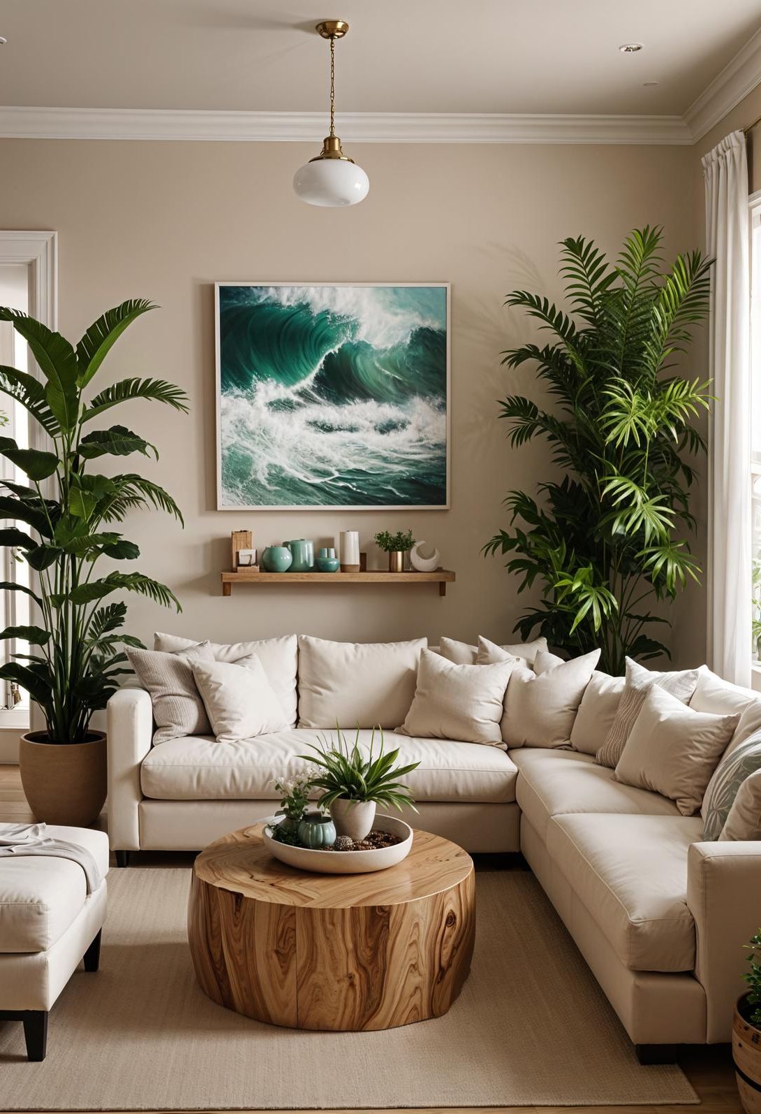 15 Chic Neutral Coastal Living Room Ideas You Will Love 29 12. Coastal-Inspired Ceramics for Home-1