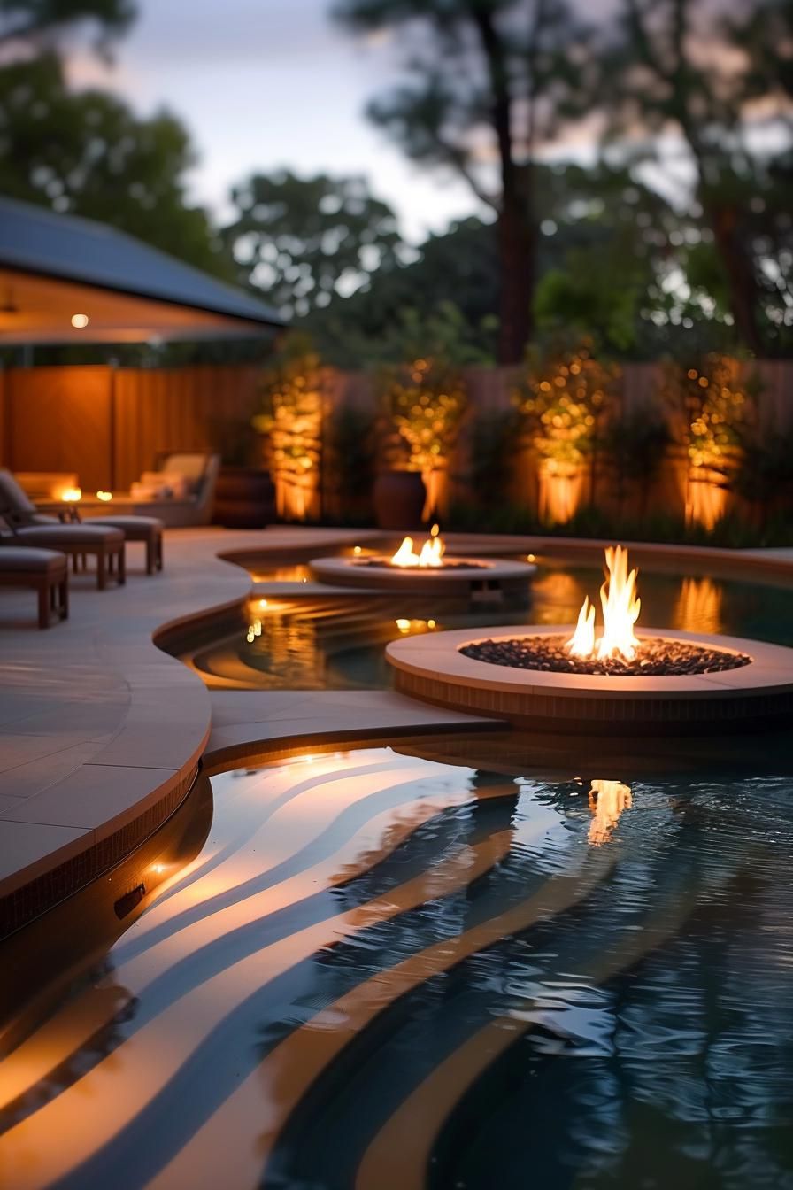 15 Modern Pool Designs Transforming Your Backyard 34 13. Fire Pit Plunge Pool Design-0