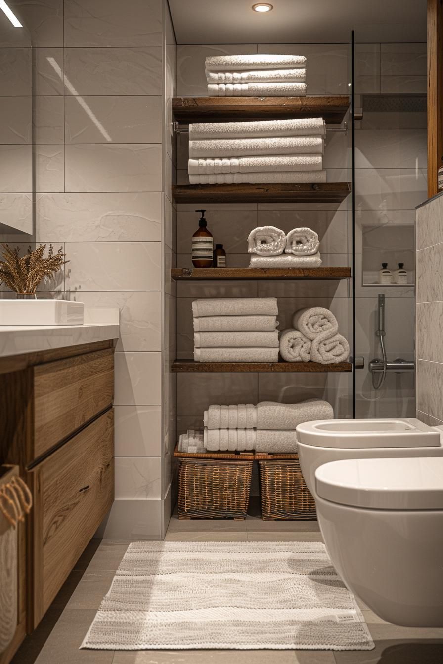 15. Multi-Functional Shelf Towel Holder-1