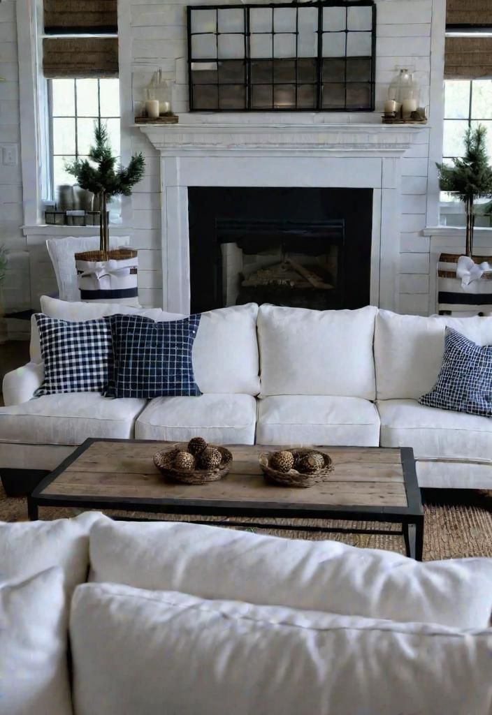 25 Charming Farmhouse Living Room Ideas For 2025 9 7. Cozy Throw Pillow Options-0