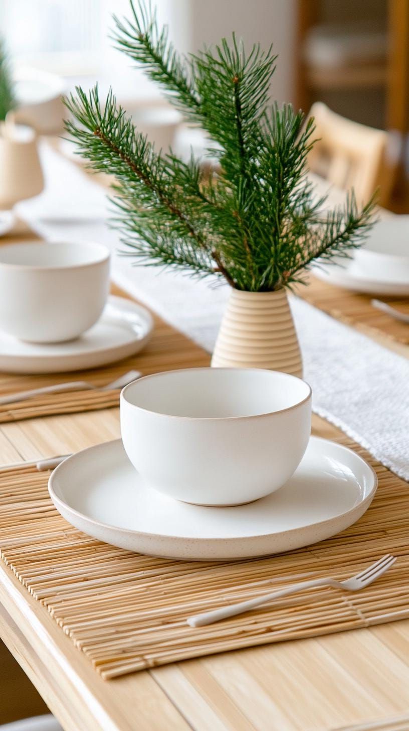 15 Unique Winter Tablescapes To Transform Your Dining Room 27 10. Simple Winter Table Decor-0