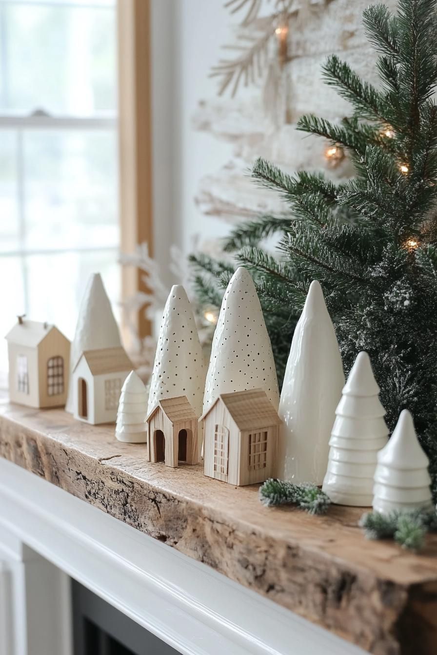 12. Winter Wonderland Mantle Decor Ideas-1