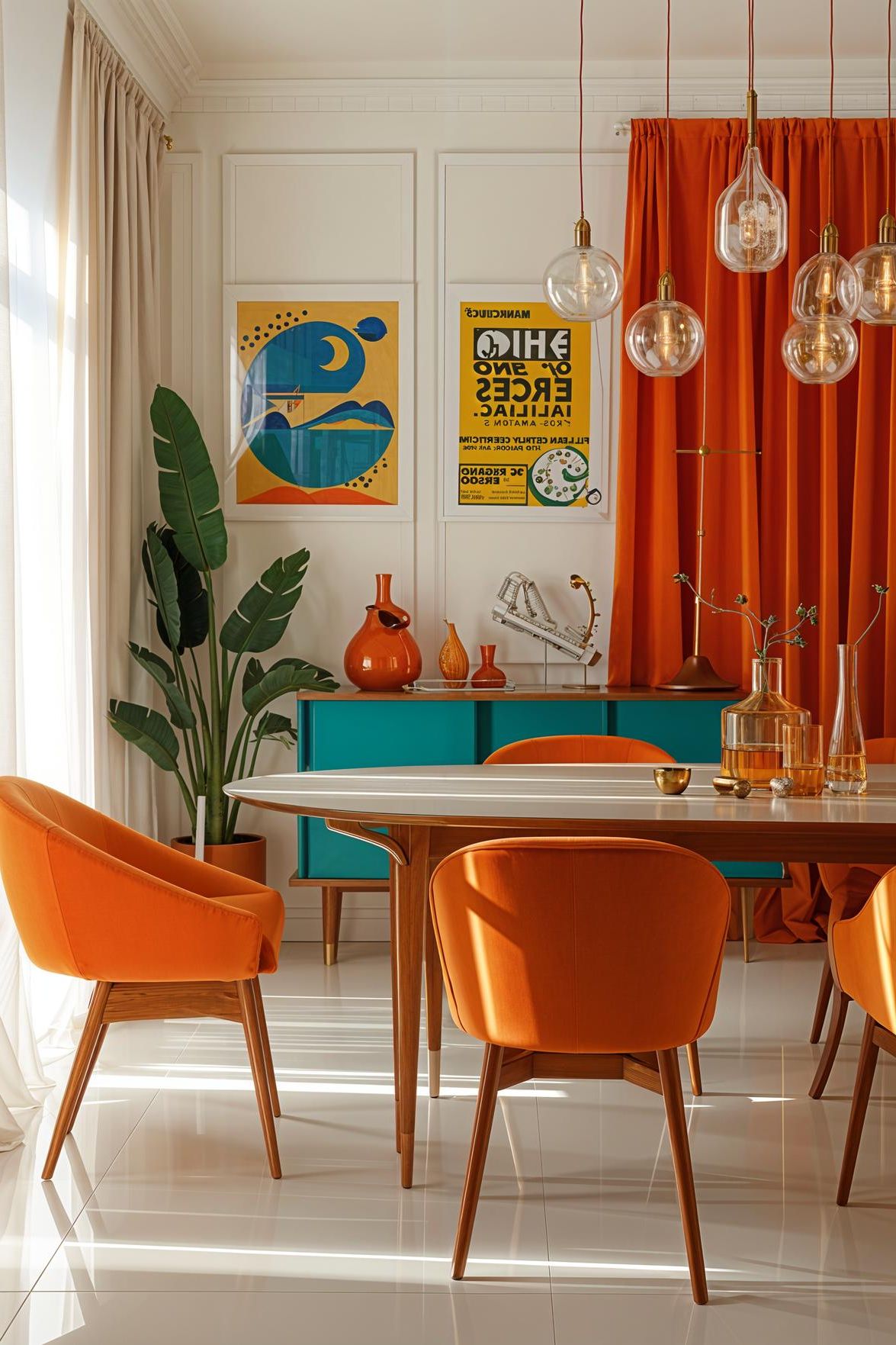 12. Retro Revival: Colorful Mid-Century Decor-1