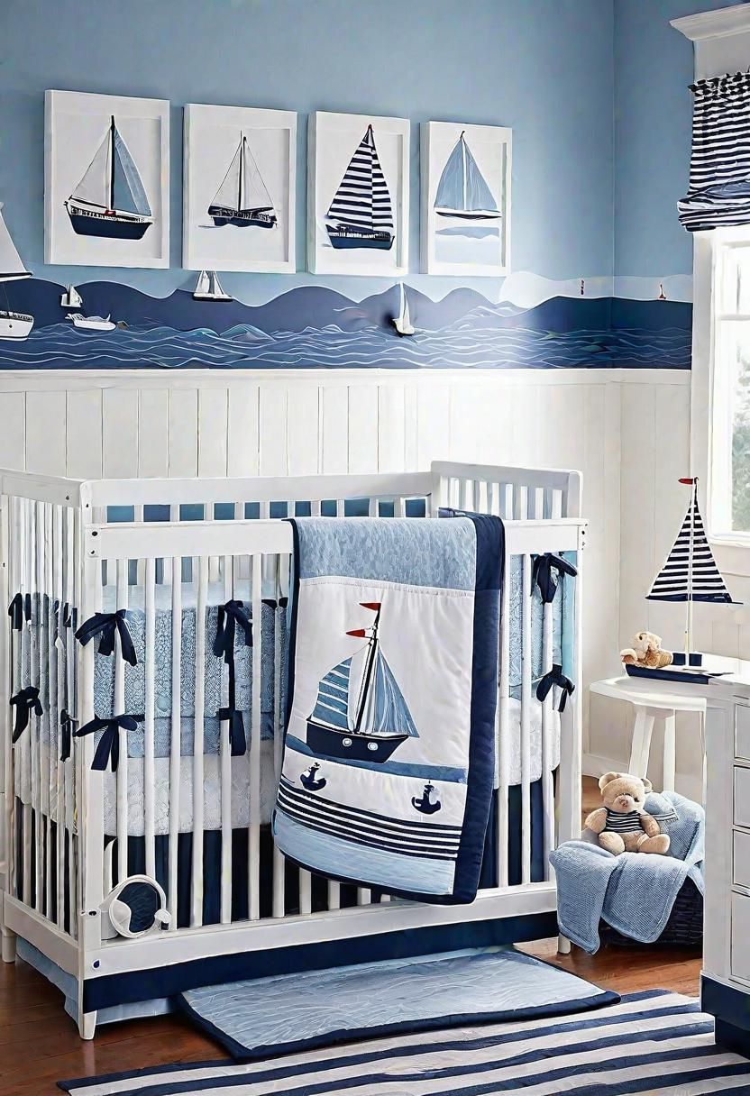 28 Charming Baby Boy Nursery Ideas: Creative Themes and Decor for Your Little Man 3 1. Nautical Baby Boy Nursery Design-0