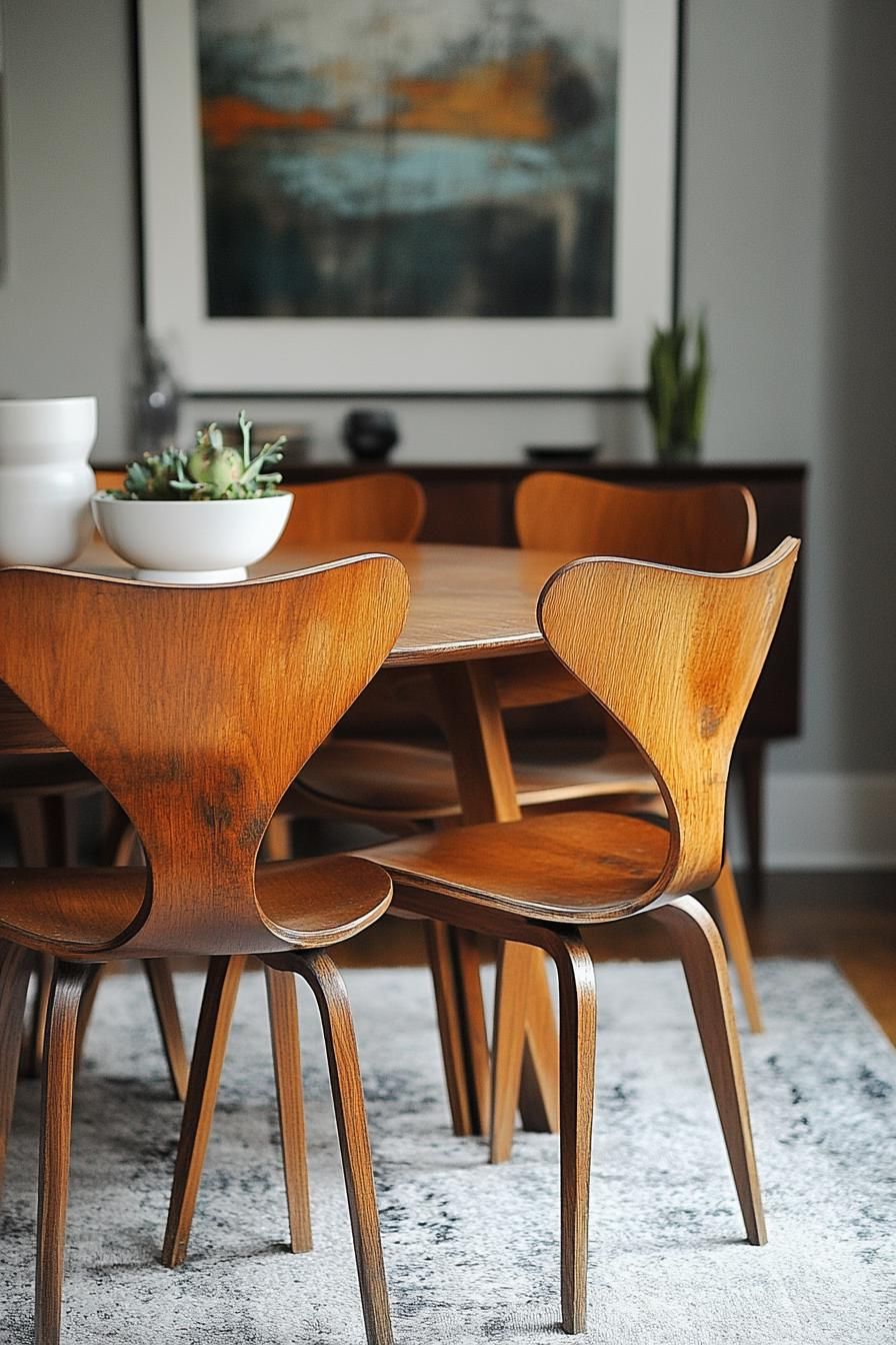 23 Stunning Mid-Century Modern Dining Tables You’ll Adore 15 6. Elegant Wooden Chairs for Dining-0