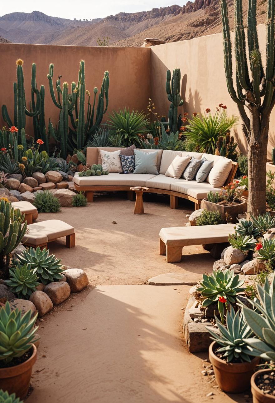 25 Stunning Small Garden Layout Ideas 33 14. Chic Succulent Garden Retreat-2