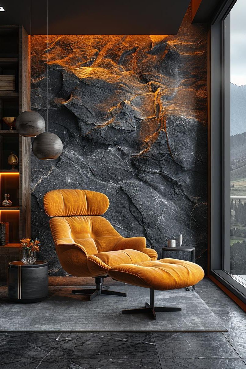 15 Best Moody Mid Century Modern Living Room Ideas 17 5. Elegant Mid-Century Lounge Chair-0