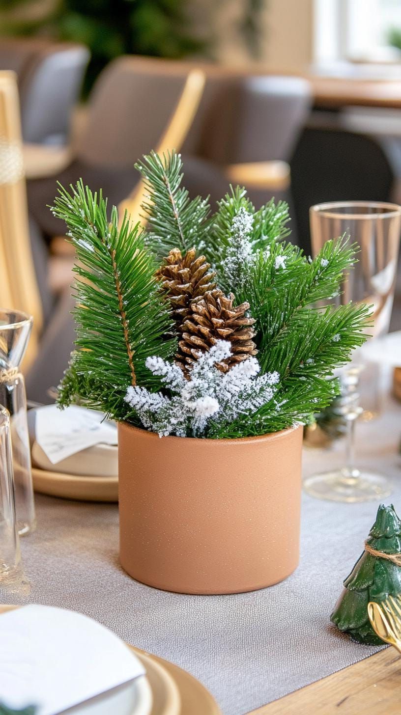 15 New Winter Floral Arrangements For Stunning Centerpieces 42 15. Frosty Flora in Earthy Vessels-0
