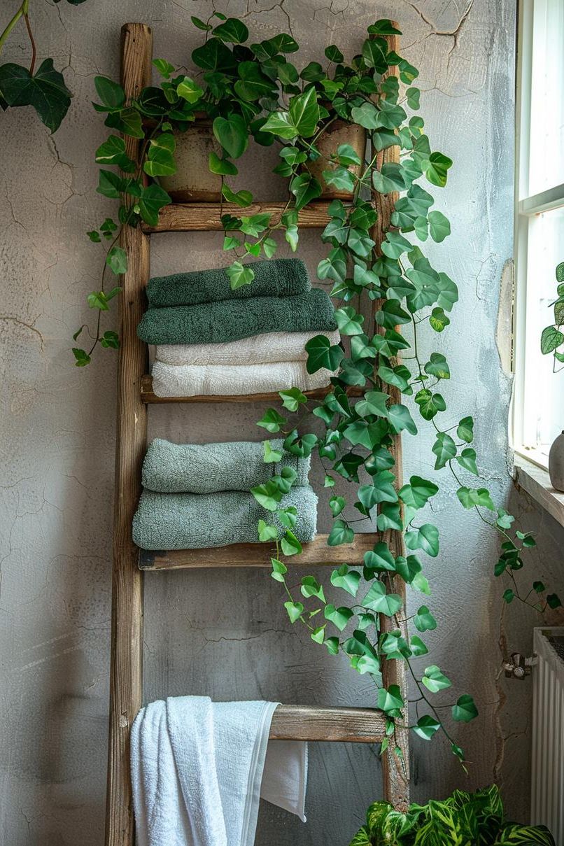 2. Rustic Ladder Shelving Inspiration-1
