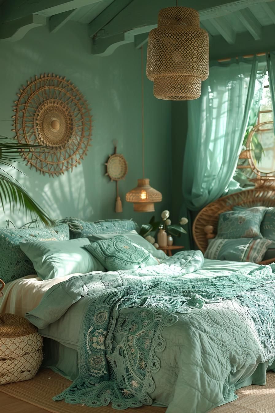 22. Mandala Mural for Boho Bedroom-1