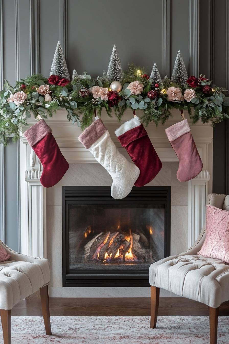 10. Festive Mantle Greenery Accents-0
