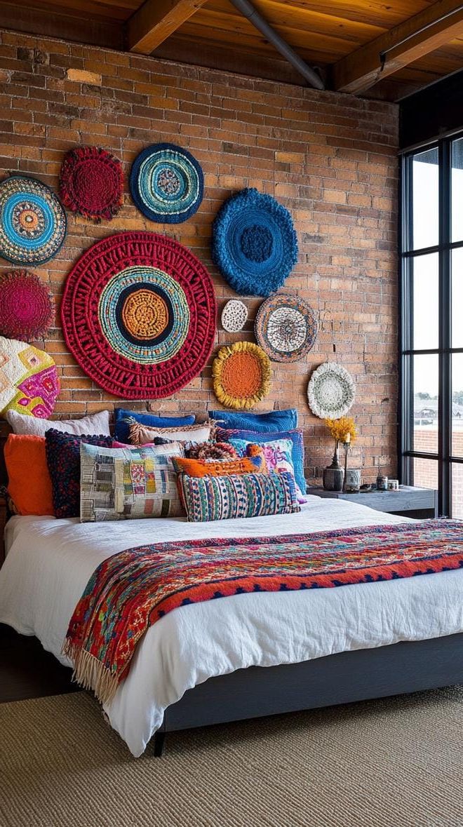 15 Unique Boho Bedroom Decor Ideas You Need To See 43 15. Global Textile Wall Art Inspiration-0