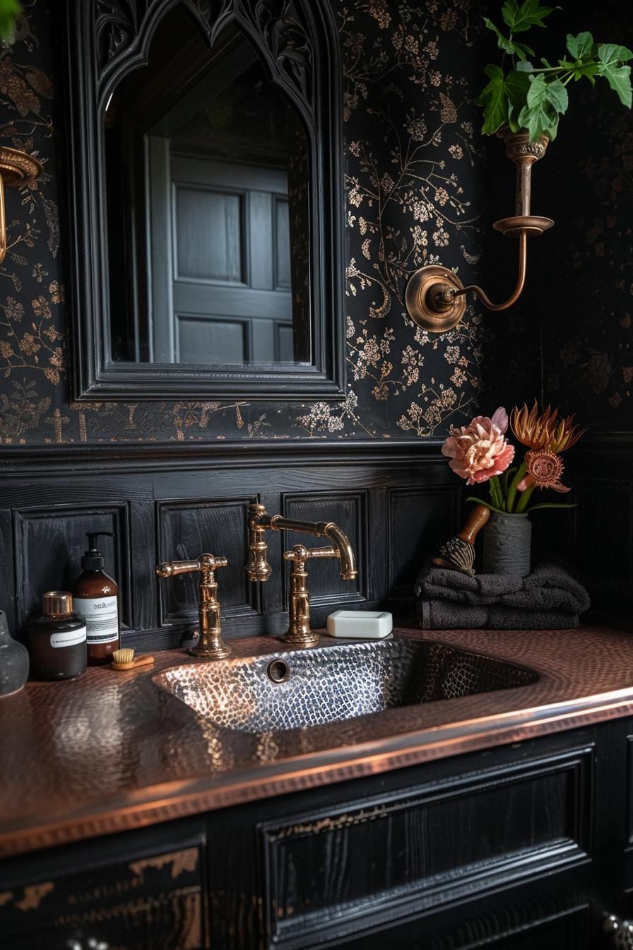 12. Dramatic Gothic Revival Vanity Design-0