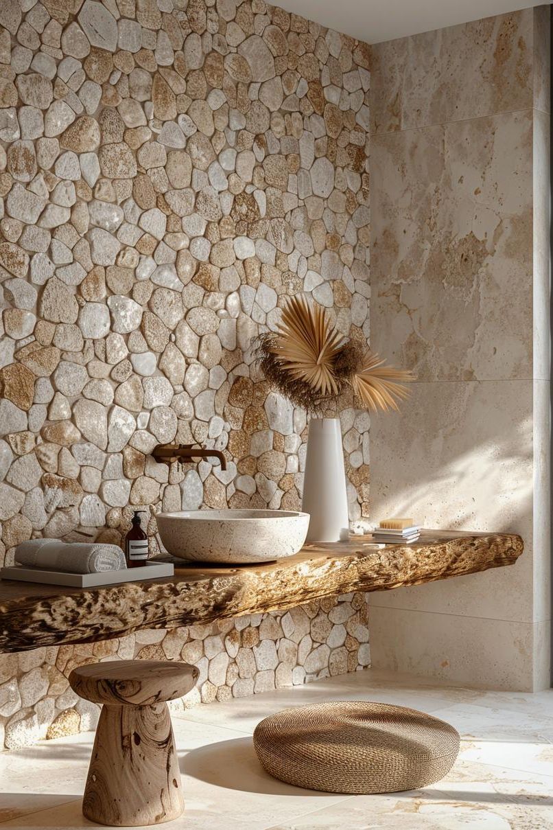 15. Earthy Pebble Tile Inspiration-0