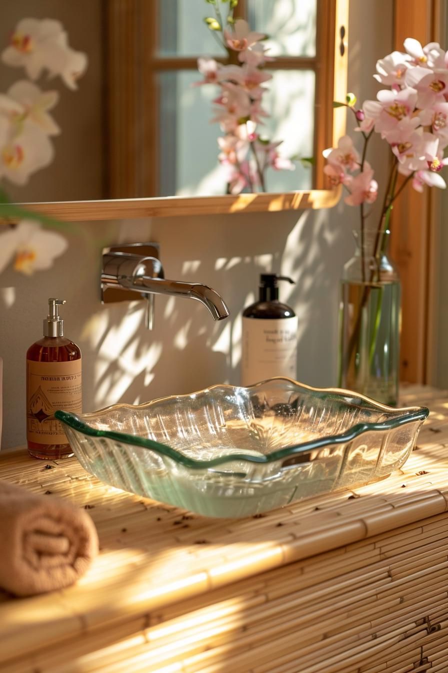 6. Green Bamboo Vanity Design-0
