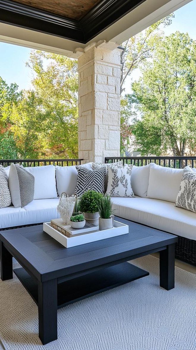 18. Chic monochrome in black and white decor, minimalist furniture, and subtle textures-0