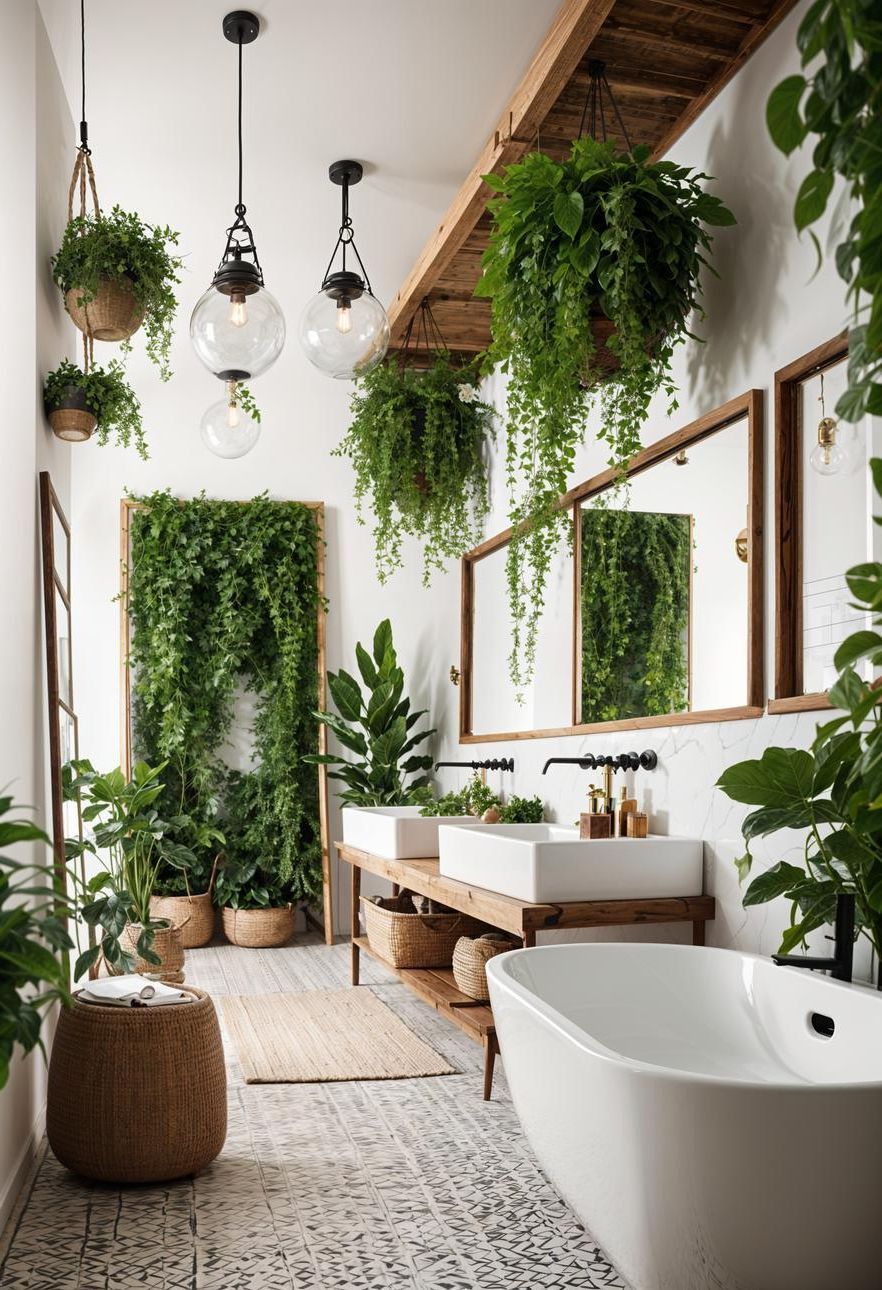 1. Boho Bathroom Oasis Inspiration-0