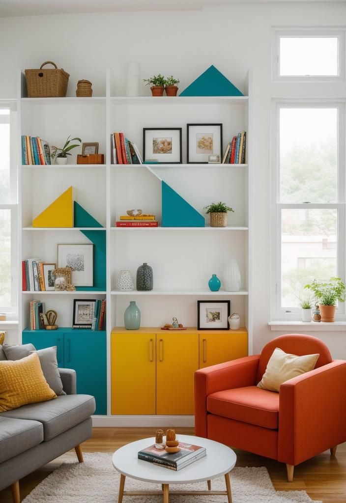 21 Elegant Built-In Shelves Ideas for the Living Room 18 14. Modular Box Shelving Ideas-0