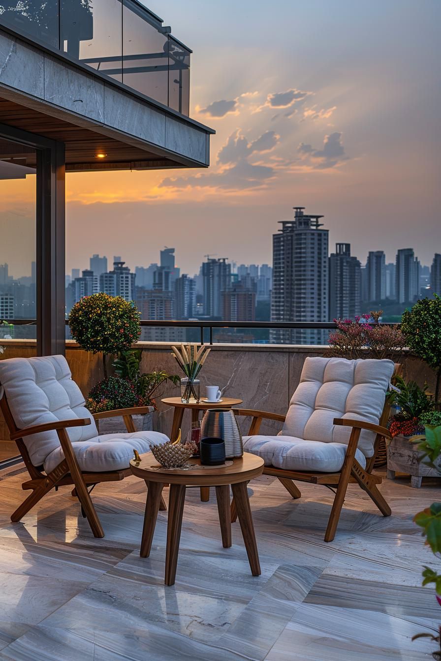 19 Trendy Patio Furniture Ideas for Chic Outdoor Spaces 24 14. Foldable Teak Chairs for Patios-0