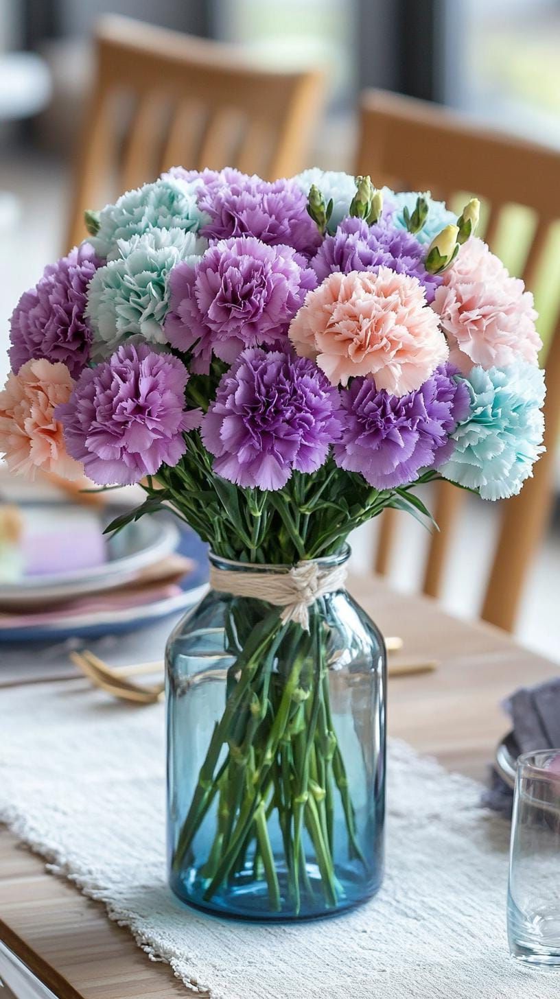 15 New Winter Floral Arrangements For Stunning Centerpieces 41 14. Sapphire Carnation Centerpieces-2