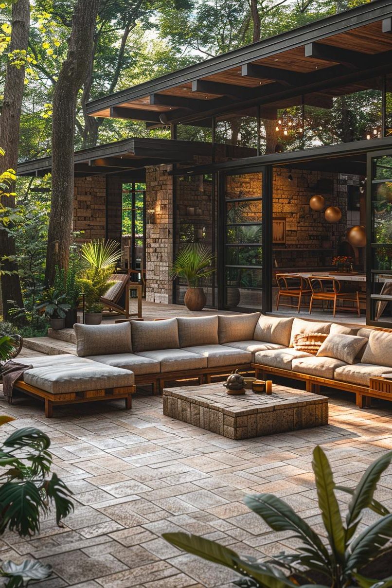 23 Gorgeous Paver Patio Ideas You Must See 50 18. Sleek Concrete Paver Patio-1