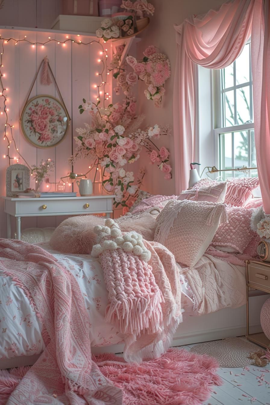 5. Pretty in Pink Dorm Decor-2