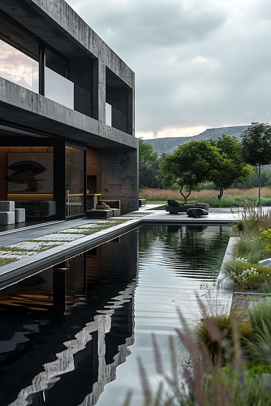 15 Modern Pool Designs Transforming Your Backyard 37 14. Reflective Black-Bottom Pool Design-0
