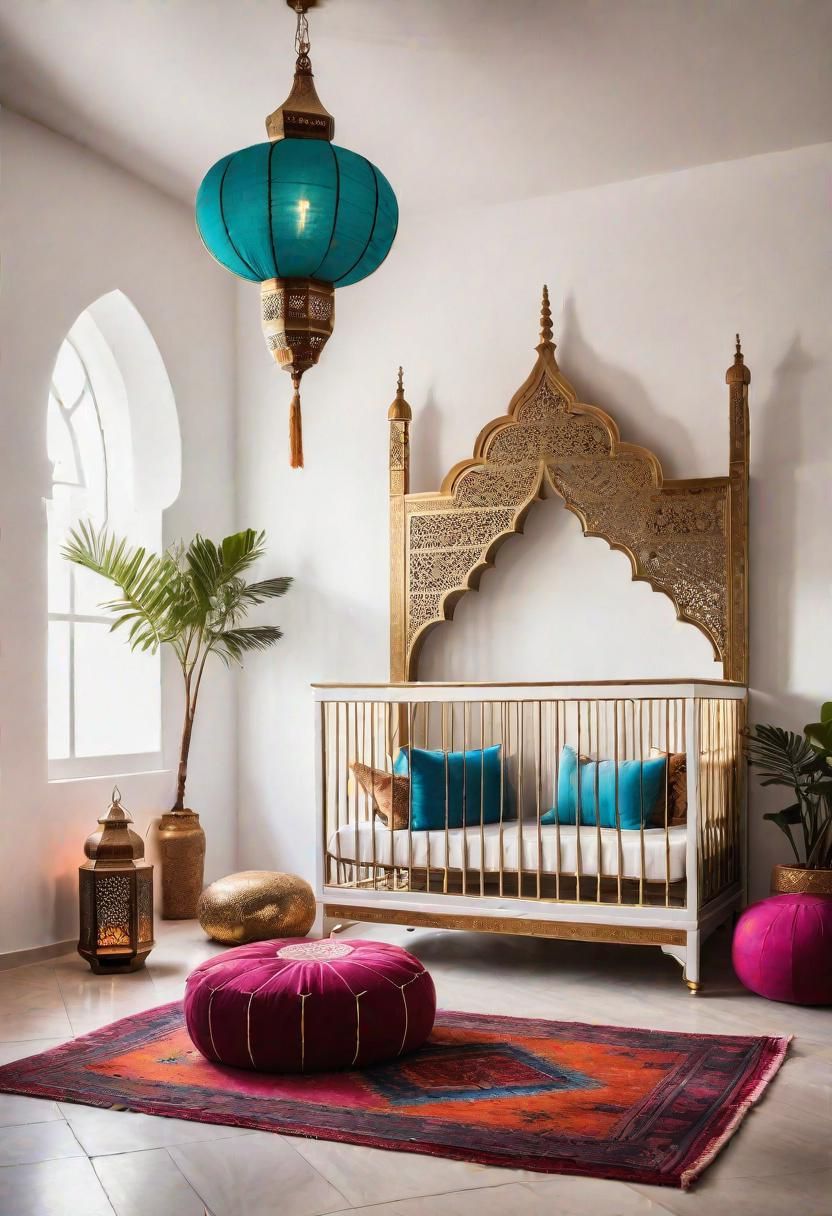 61 Dreamy Nursery Room Inspirations: From Cozy Corners to Whimsical Themes 57 35. Moroccan Majlis Marvels-1