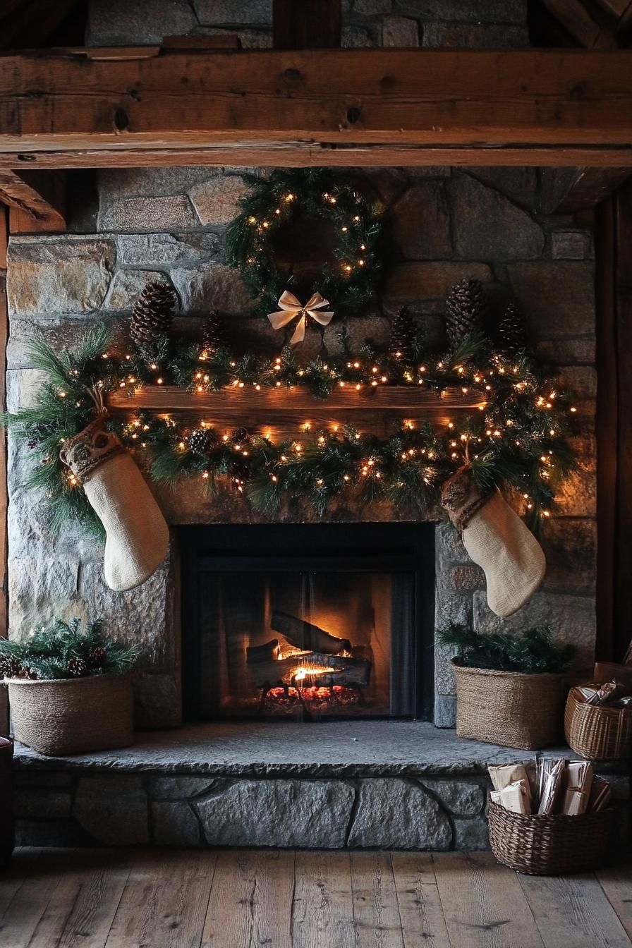 7. Rustic Christmas Garland Ideas-2
