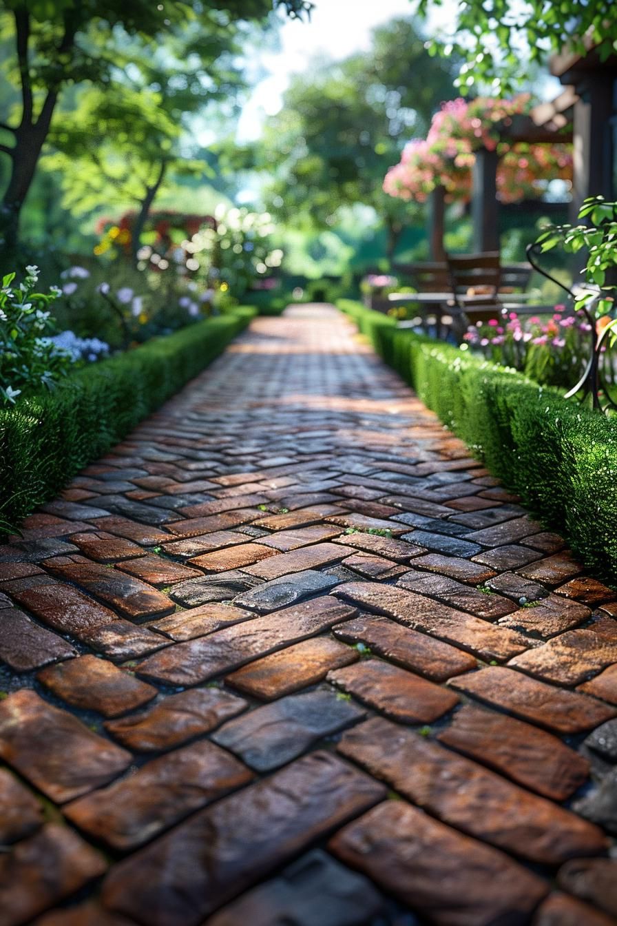 23 Gorgeous Paver Patio Ideas You Must See 45 16. Elegant Herringbone Patio Designs-0