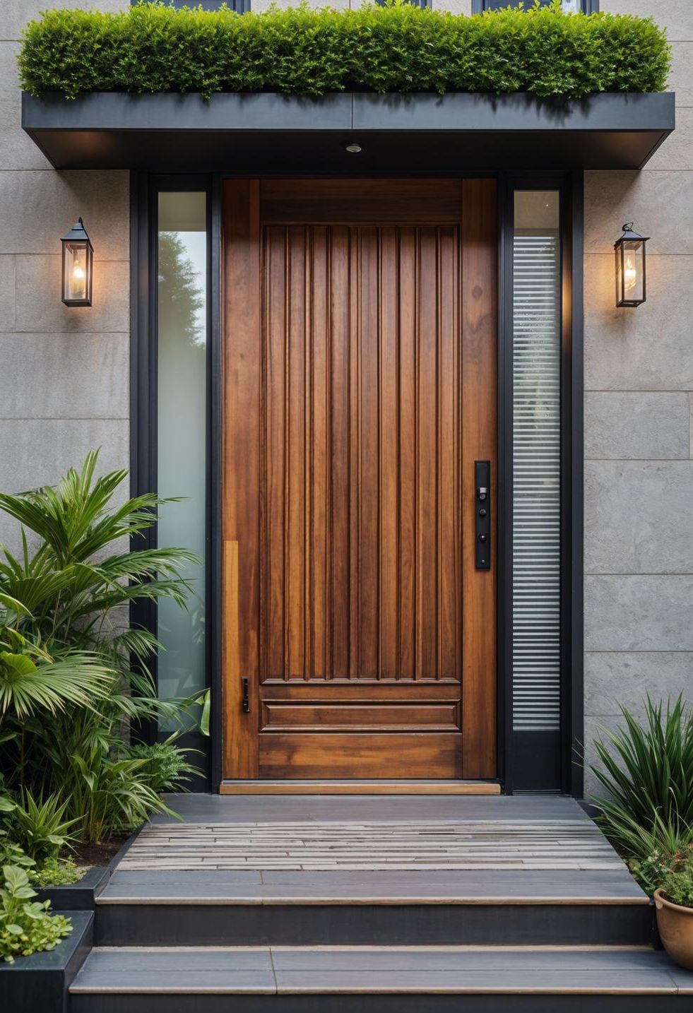 29 Stunning Wooden Door Designs for Main Entrances 41 18. Green Upcycled Wooden Door Designs-1
